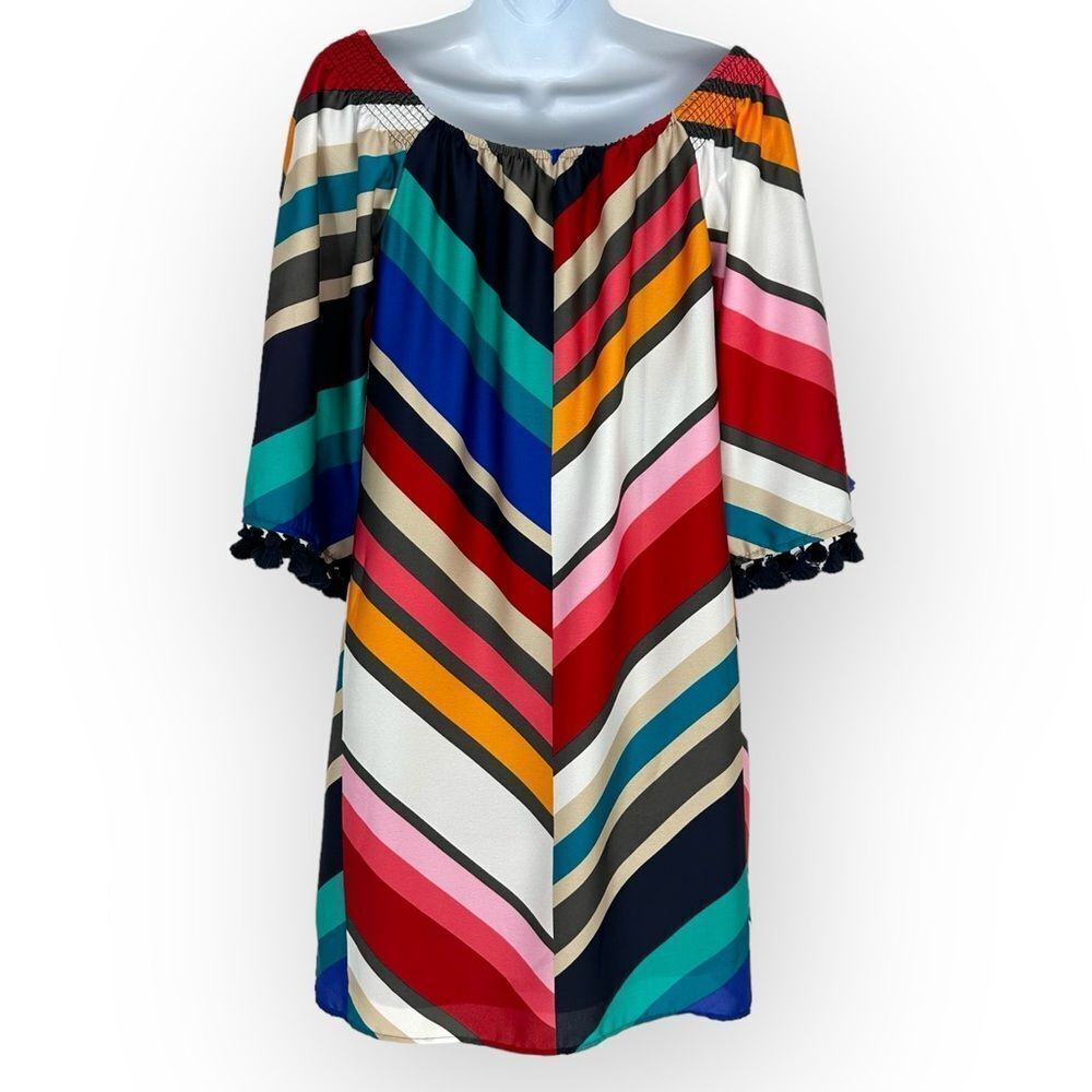 Trina Turk Amaris Dress NWT in Jet Set Chevron‎ - size XS - Picture 4 of 9